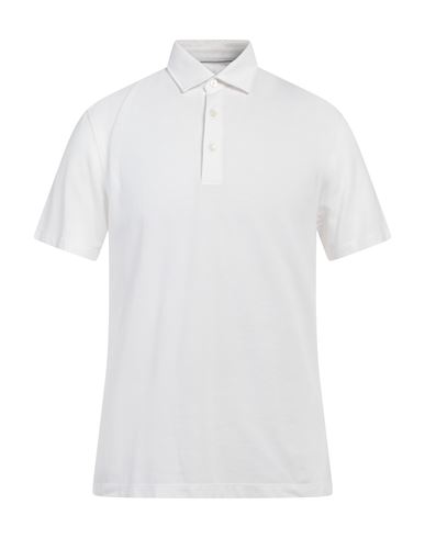 Zegna Man Polo Shirt White Size 46 Cotton, Silk