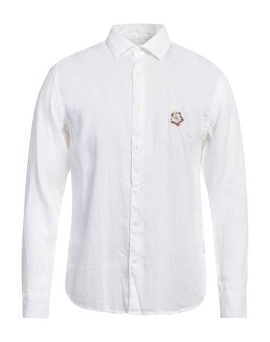 Shop Altea Man Shirt White Size Xl Linen