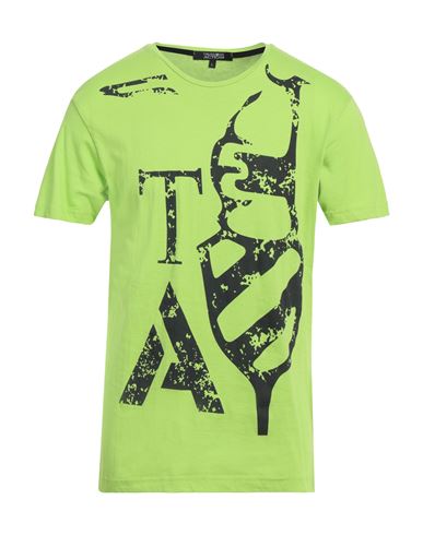 Trussardi Action Man T-shirt Acid Green Size L Cotton, Polyamide