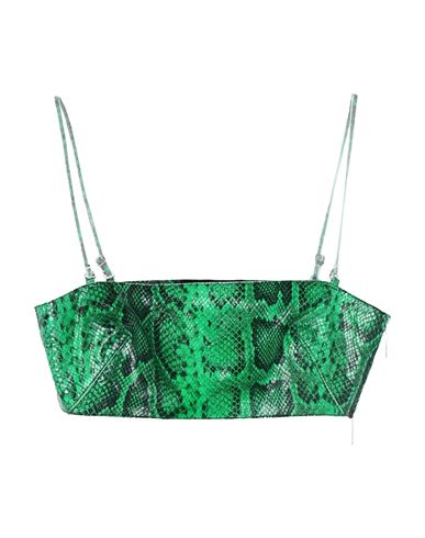 Shop Dsquared2 Woman Top Green Size 2 Ovine Leather