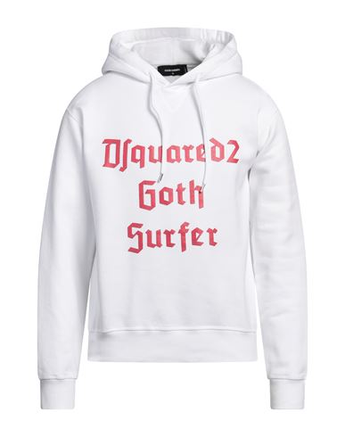 DSQUARED2 DSQUARED2 MAN SWEATSHIRT OFF WHITE SIZE L COTTON, ELASTANE 