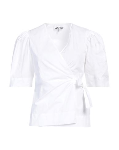 Ganni Woman Top White Size 4 Organic Cotton