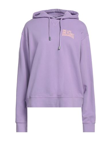Dsquared2 Woman Sweatshirt Lilac Size M Cotton, Elastane In Purple