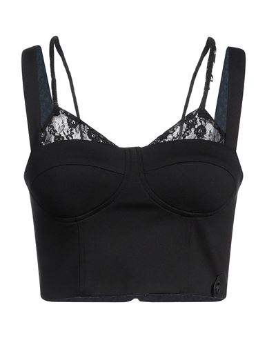 Gaelle Paris Gaëlle Paris Woman Top Black Size 6 Viscose, Polyamide, Elastane In Black
