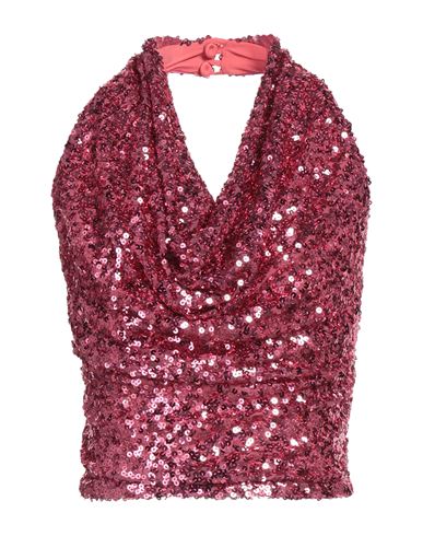 Gaelle Paris Gaëlle Paris Woman Top Magenta Size 8 Polyester, Elastane In Burgundy