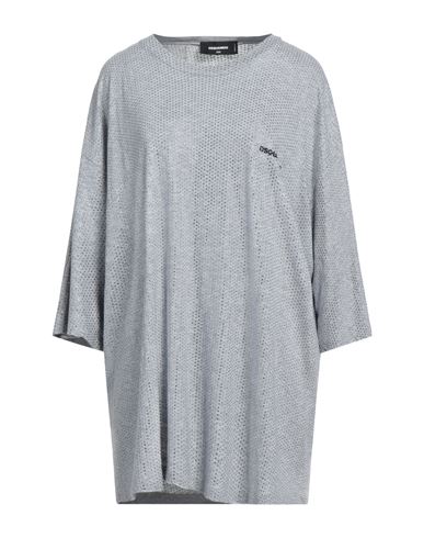 Dsquared2 Woman T-shirt Grey Size S Cotton, Viscose