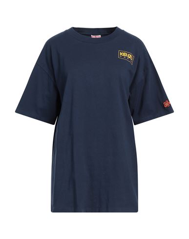 Kenzo Woman T-shirt Navy Blue Size M Cotton