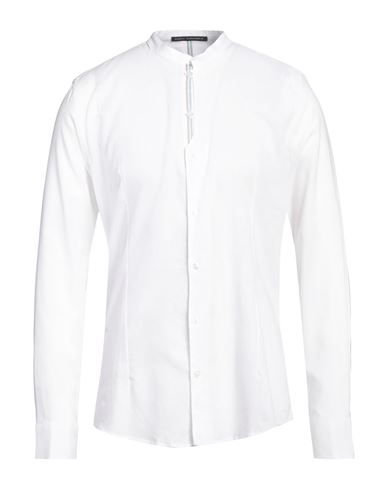 Daniele Alessandrini Man Shirt White Size Xl Linen, Cotton