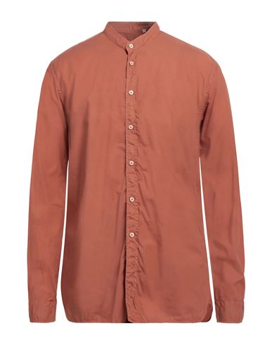 Xacus Man Shirt Brown Size Xxl Cotton