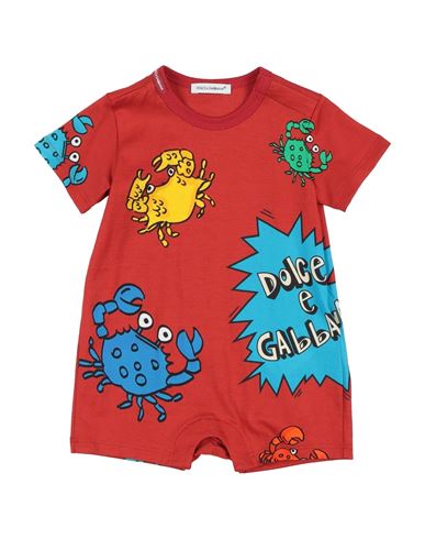 Shop Dolce & Gabbana Newborn Boy Baby Jumpsuits & Overalls Red Size 0 Cotton