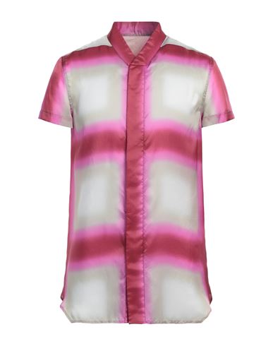 Rick Owens Man Shirt Fuchsia Size 38 Cupro In Pink