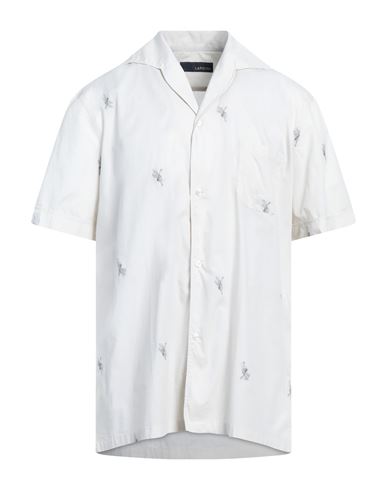 Lardini Man Shirt Beige Size L Cotton