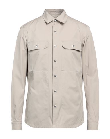 Rick Owens Man Shirt Beige Size 38 Polyester In Neutral