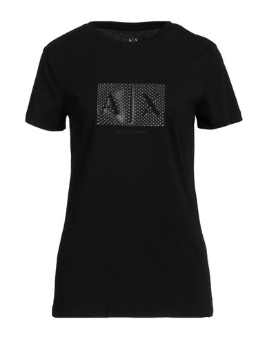 Armani Exchange Woman T-shirt Black Size L Cotton
