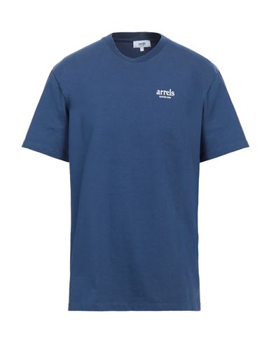 Shop Arrels Barcelona Man T-shirt Navy Blue Size Xl Organic Cotton
