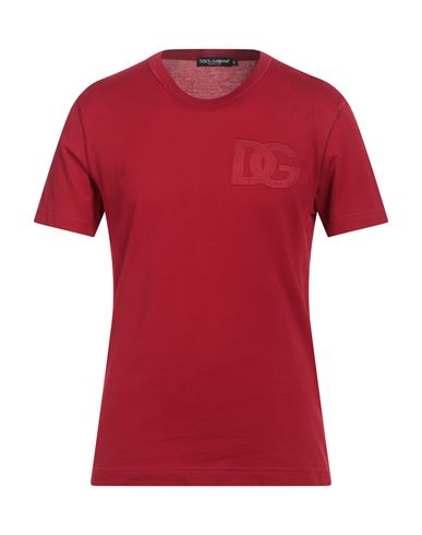 Shop Dolce & Gabbana Man T-shirt Red Size 32 Cotton, Viscose