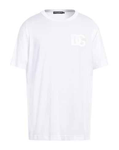 Dolce & Gabbana Man T-shirt White Size 48 Cotton, Viscose