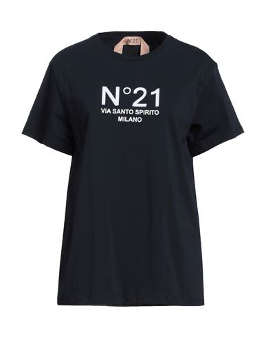 N°21 Woman T-shirt Midnight Blue Size 10 Cotton In Black