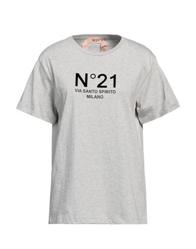 Shop N°21 Woman T-shirt Grey Size 6 Cotton