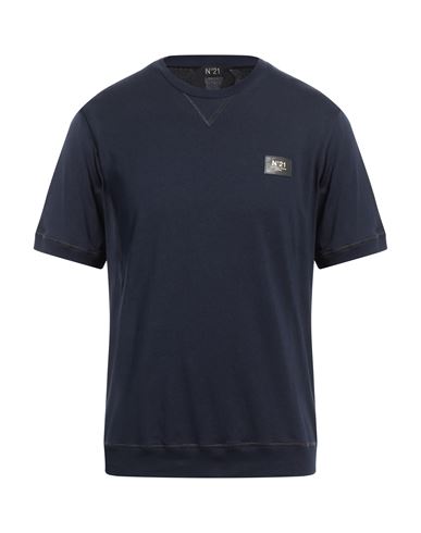 Shop N°21 Man T-shirt Navy Blue Size Xl Cotton, Polyurethane, Polyester