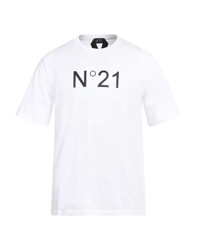 Shop N°21 Man T-shirt White Size L Cotton