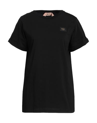 N°21 Woman T-shirt Black Size 10 Cotton