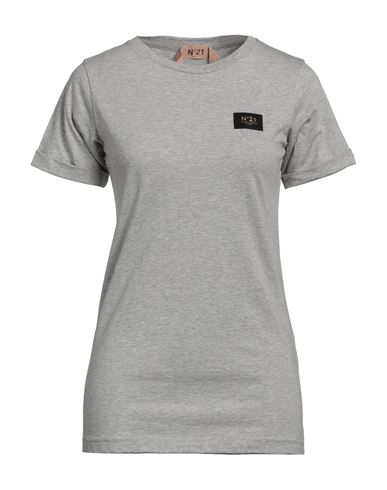 N°21 Woman T-shirt Grey Size 0 Cotton In Gray