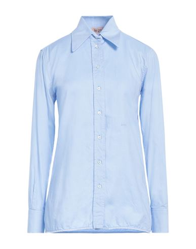 Shop N°21 Woman Shirt Light Blue Size 2 Cotton