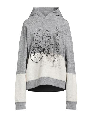 Shop Dsquared2 Woman Sweatshirt Grey Size S Cotton