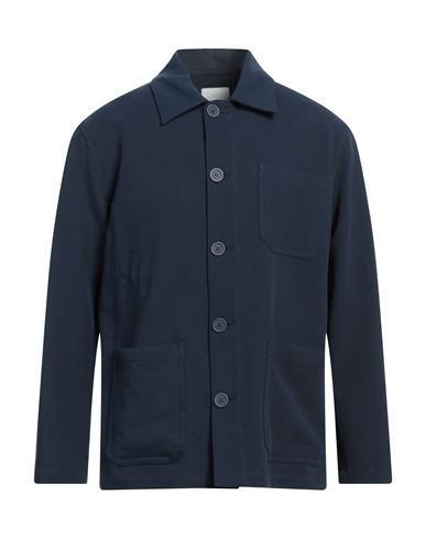 Sandro Man Denim Outerwear Navy Blue Size Xl Cotton