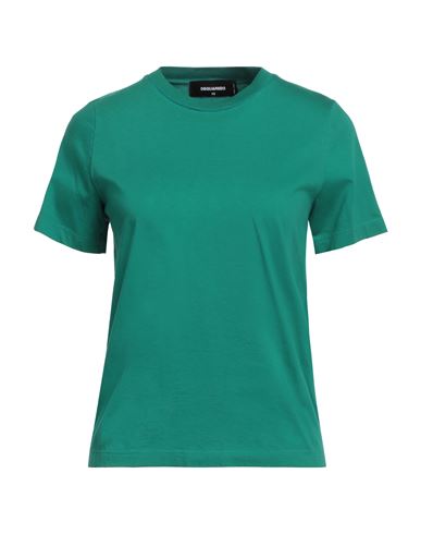 Dsquared2 Woman T-shirt Green Size Xs Cotton