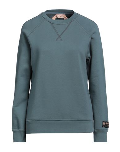 Shop N°21 Woman Sweatshirt Slate Blue Size Xl Cotton
