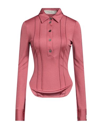 Shop Golden Goose Woman Polo Shirt Pastel Pink Size S Viscose, Polyamide