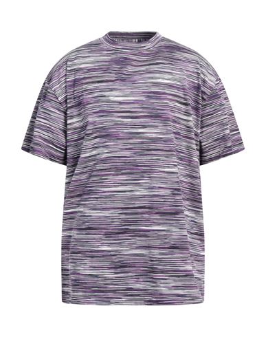 Shop Missoni Man T-shirt Purple Size Xxl Cotton