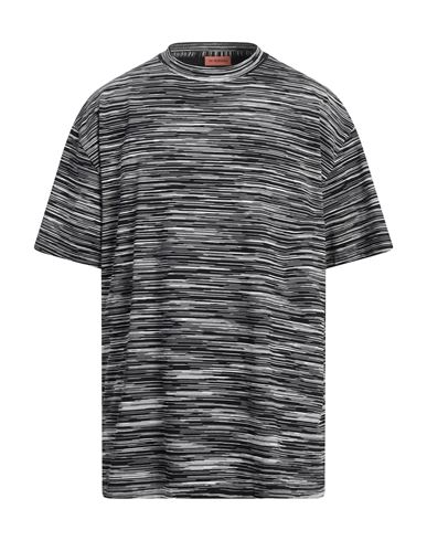 Missoni Man T-shirt Midnight Blue Size Xxl Cotton In Black