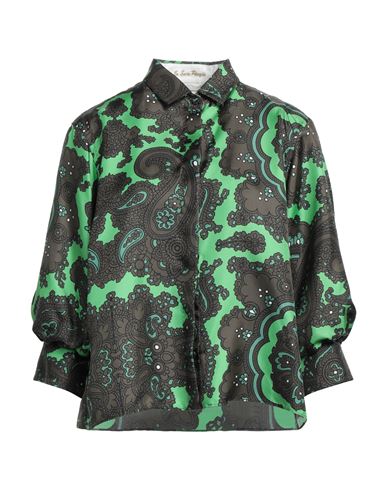 Le Sarte Pettegole Woman Shirt Acid Green Size 10 Silk, Viscose