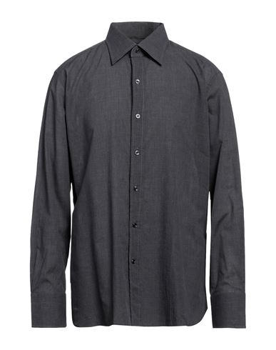 TOM FORD TOM FORD MAN SHIRT STEEL GREY SIZE 18 COTTON, LYOCELL