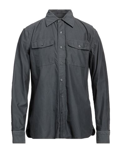 Shop Tom Ford Man Shirt Military Green Size 17 ½ Cotton