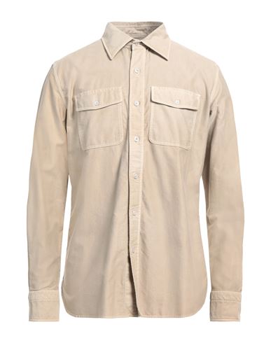 Shop Tom Ford Man Shirt Beige Size 16 Cotton