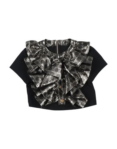 Shop Balmain Toddler Girl T-shirt Black Size 6 Silk, Polyester, Cotton