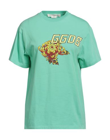 Shop Golden Goose Woman T-shirt Light Green Size S Cotton