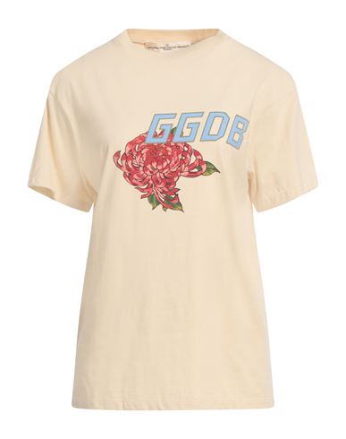 Shop Golden Goose Woman T-shirt Cream Size S Cotton In White