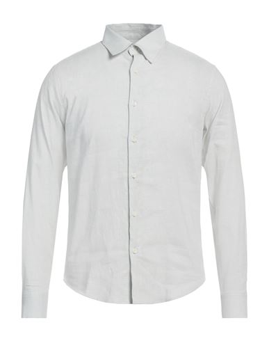 Shop Sandro Man Shirt Sky Blue Size L Cotton, Linen, Lyocell