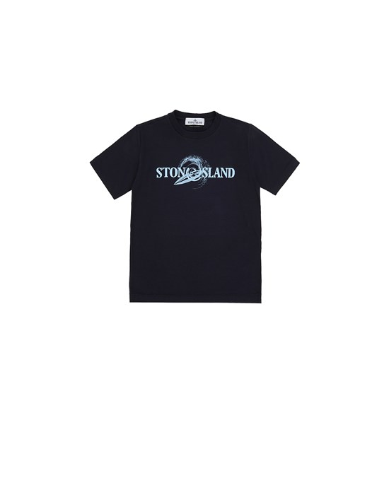 STONE ISLAND JUNIOR 21073 반소매 티셔츠 남성 블루