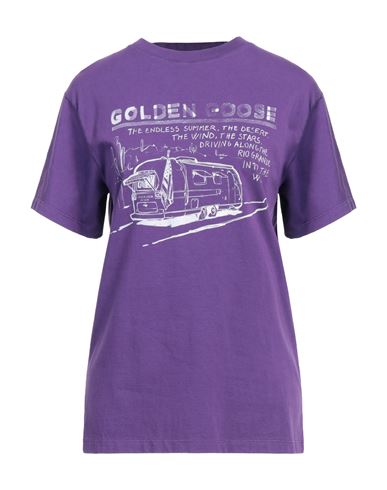 Shop Golden Goose Woman T-shirt Purple Size S Cotton