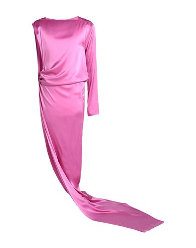 Shop Rick Owens Man Shirt Fuchsia Size 36 Silk In Pink