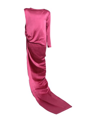 Rick Owens Man Shirt Magenta Size 36 Silk In Pink