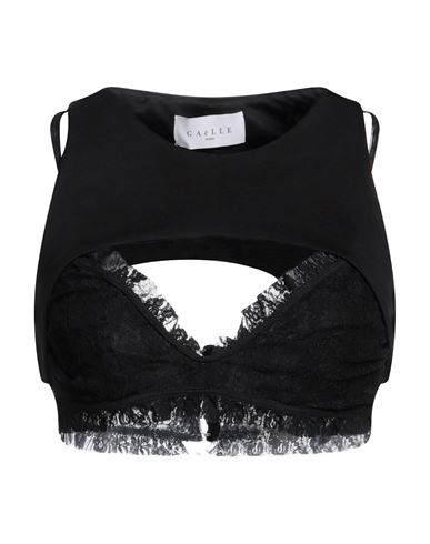 Shop Gaelle Paris Gaëlle Paris Woman Top Black Size 4 Viscose, Polyamide, Elastane
