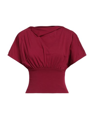 Shop Rick Owens Woman T-shirt Garnet Size 8 Cotton In Red