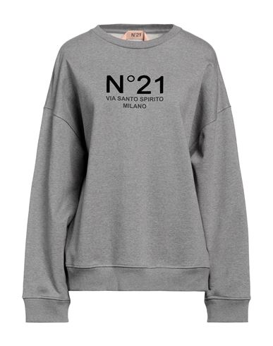 N°21 Woman Sweatshirt Grey Size 10 Cotton In Gray